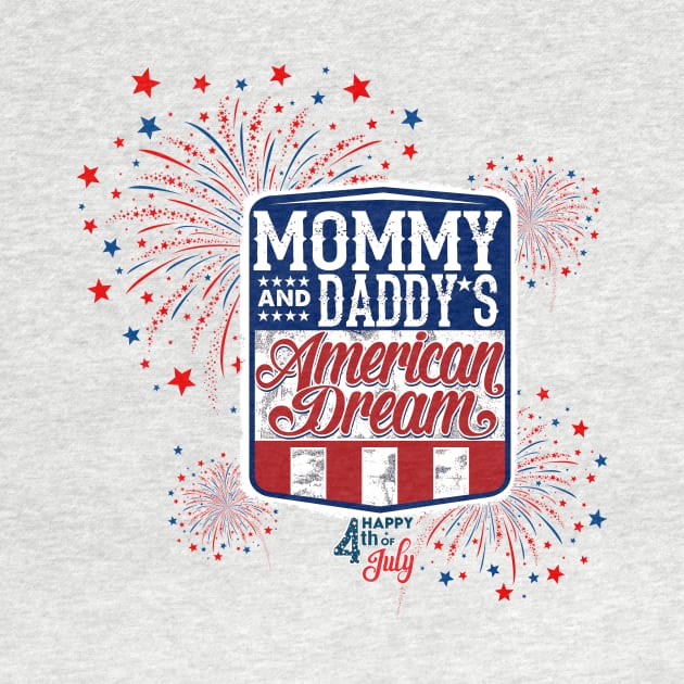 Mommy and Daddy's American Dream 4th of July Kids by WalkingMombieDesign